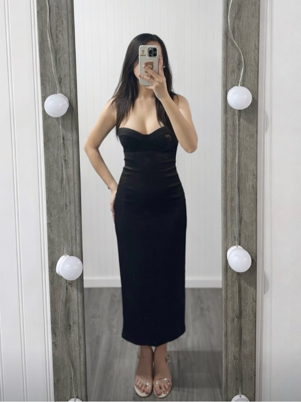 Meshki BRYONY Cupped Bodycon Midi Dress